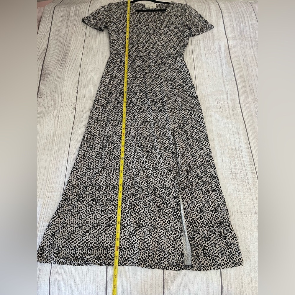 WAYF Women’s Alexa Short Sleeve Animal Print Maxi Dress Size Small - Picture 5 of 12
